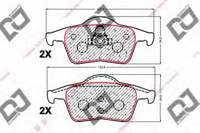 DJ PARTS bp1904 -  Комплект тормозных колодок, дисковый тормоз